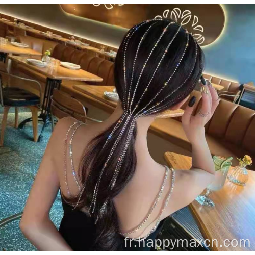 Crystal Rhinestone Ponytail Hair Chain Accessoire
